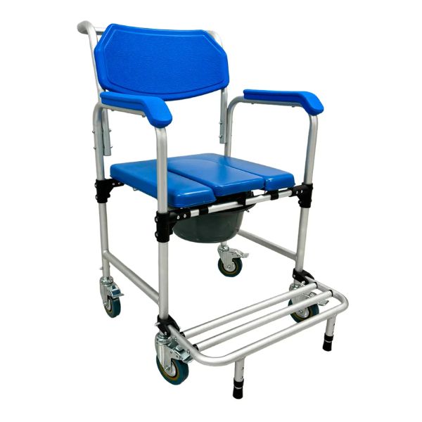 Silla de Baño y Ducha Aluminio 4 Ruedas